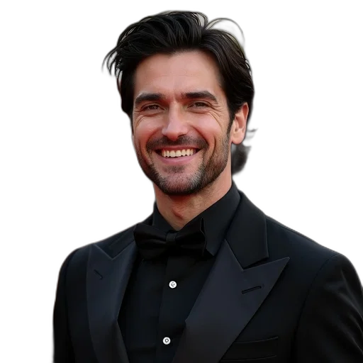 jacket, face, staff, hair transparent PNG cut-out