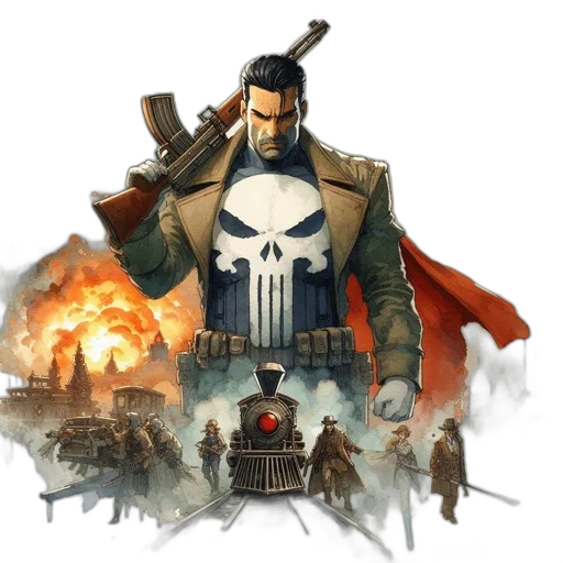 jacket, concept art, comic book art, muscular transparent PNG cut-out