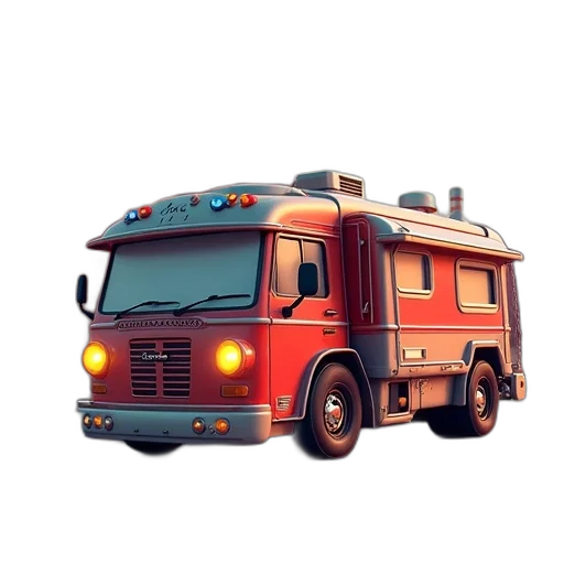 car, weapon, food, 3d render transparent PNG cut-out