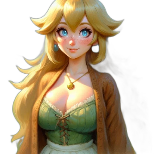 dress, staff, crown, face transparent PNG cut-out