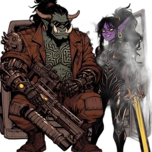 weapon, comic book art, concept art, fantasy art transparent PNG cut-out