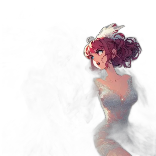dress, crown, mask, flower transparent PNG cut-out