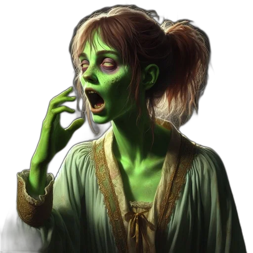 face, staff, creature, fantasy art transparent PNG cut-out