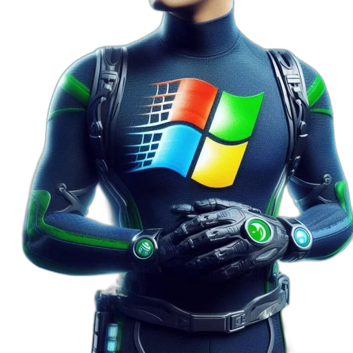 robot, face, weapon, jacket transparent PNG cut-out