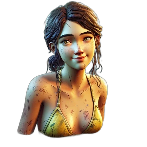 face, jewelry, dress, concept art transparent PNG cut-out