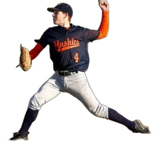 baseball, player, wearing, huskies transparent PNG cut-out