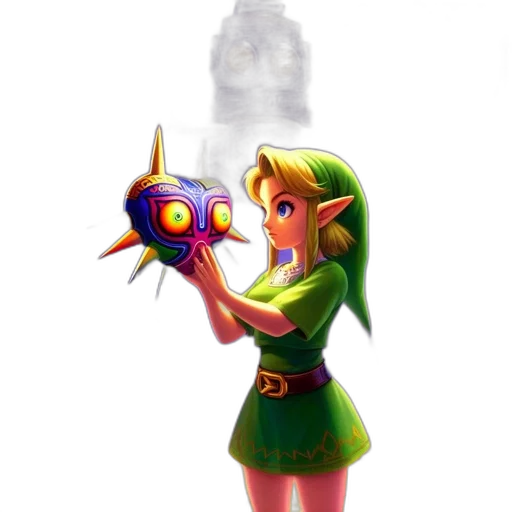 mask, weapon, staff, dress transparent PNG cut-out
