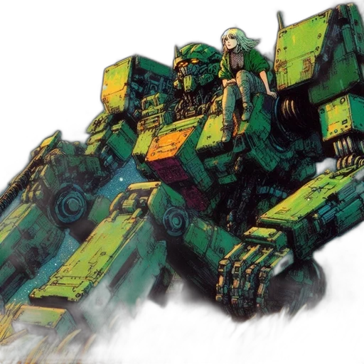 weapon, robot, concept art, watercolor transparent PNG cut-out