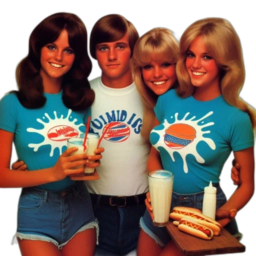 four, people, wear, matching transparent PNG cut-out