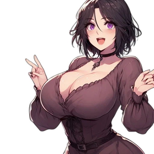 dress, staff, jacket, weapon transparent PNG cut-out