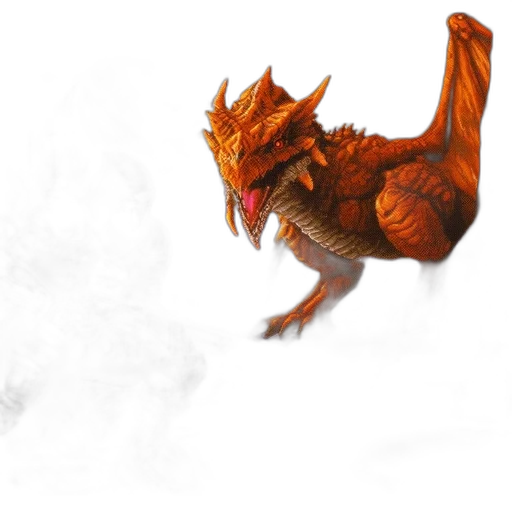 dragon, creature, animal, staff transparent PNG cut-out