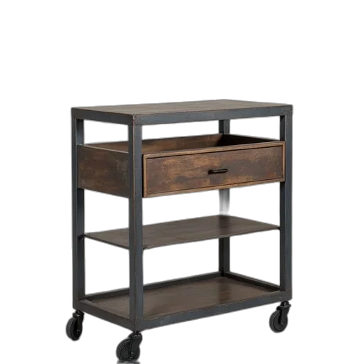 furniture, 3d render, steel, trolley transparent PNG cut-out