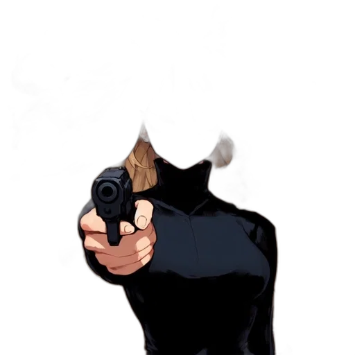 weapon, mask, jacket, staff transparent PNG cut-out
