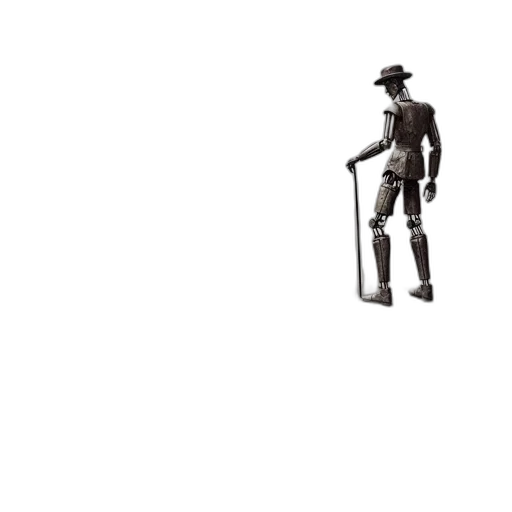 staff, robot, hat, weapon transparent PNG cut-out
