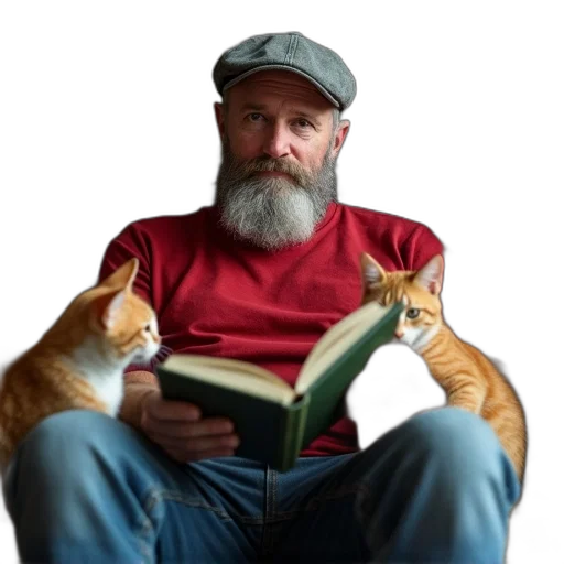 hat, animal, photorealistic, man transparent PNG cut-out