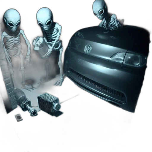 car, robot, concept art, 3d render transparent PNG cut-out