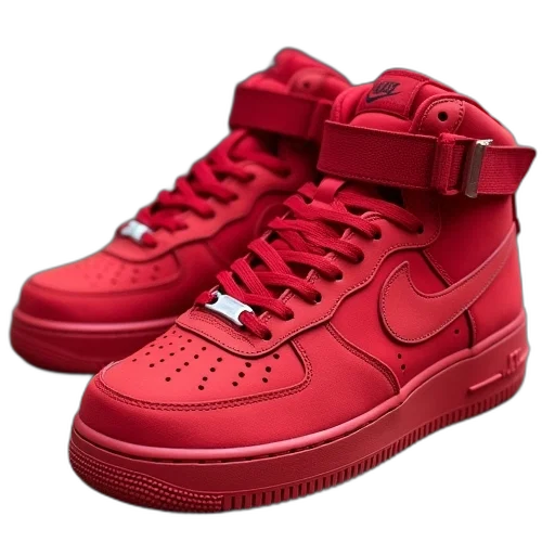 shoes, 3d render, photorealistic, red transparent PNG cut-out