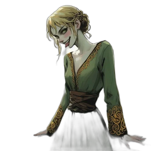 dress, staff, mask, crown transparent PNG cut-out