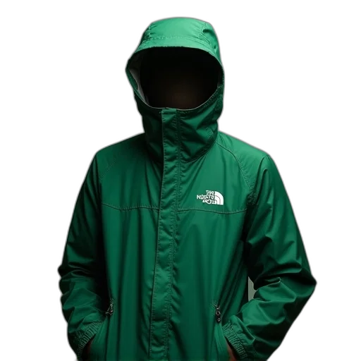 jacket, staff, umbrella, green transparent PNG cut-out