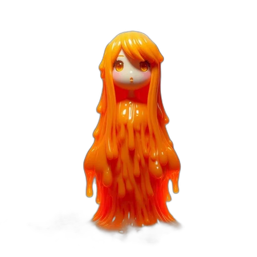 hair, dress, creature, staff transparent PNG cut-out