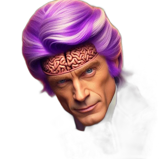 face, hair, crown, staff transparent PNG cut-out