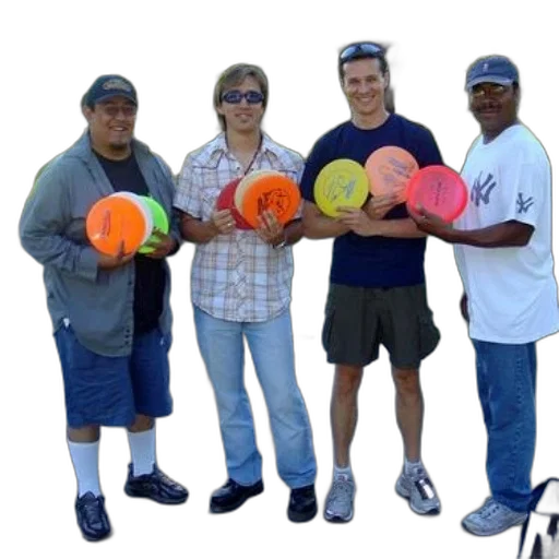 staff, hat, four, men transparent PNG cut-out