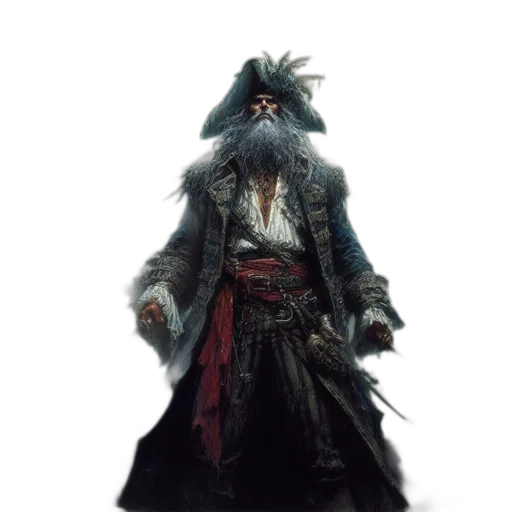 jacket, hat, dragon, staff transparent PNG cut-out
