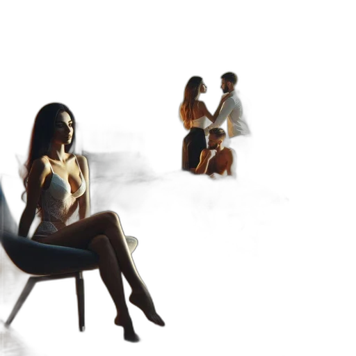 furniture, dress, concept art, 3d render transparent PNG cut-out