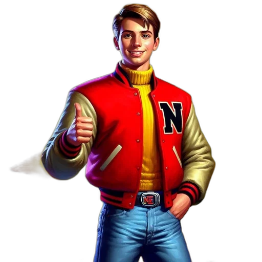 jacket, concept art, cartoon, comic book art transparent PNG cut-out
