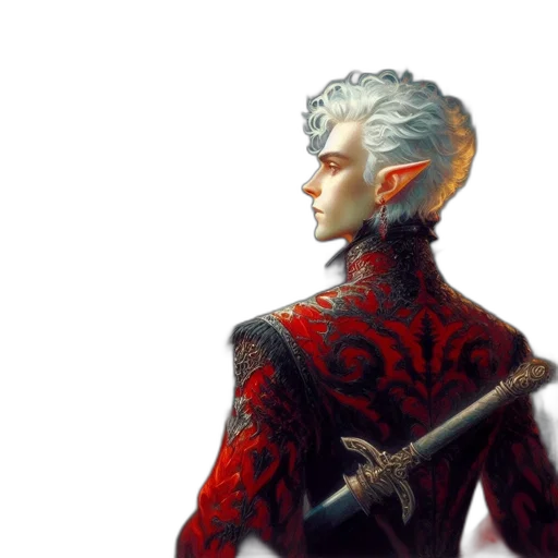 sword, dragon, staff, jacket transparent PNG cut-out