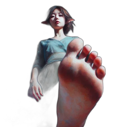 shoes, photorealistic, oil painting, concept art transparent PNG cut-out