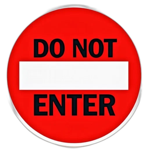 red, circular, sign, white transparent PNG cut-out