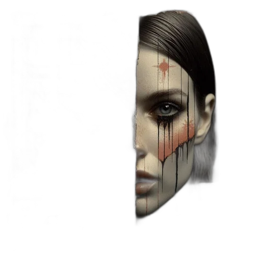 face, mask, weapon, concept art transparent PNG cut-out