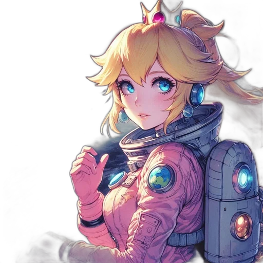 robot, crown, jacket, staff transparent PNG cut-out