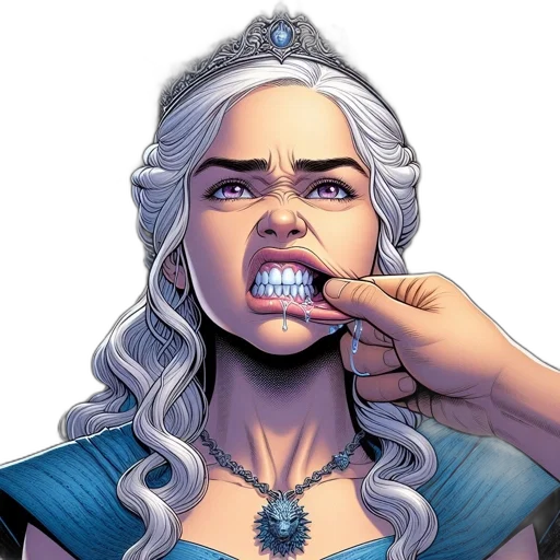 jewelry, face, crown, comic book art transparent PNG cut-out