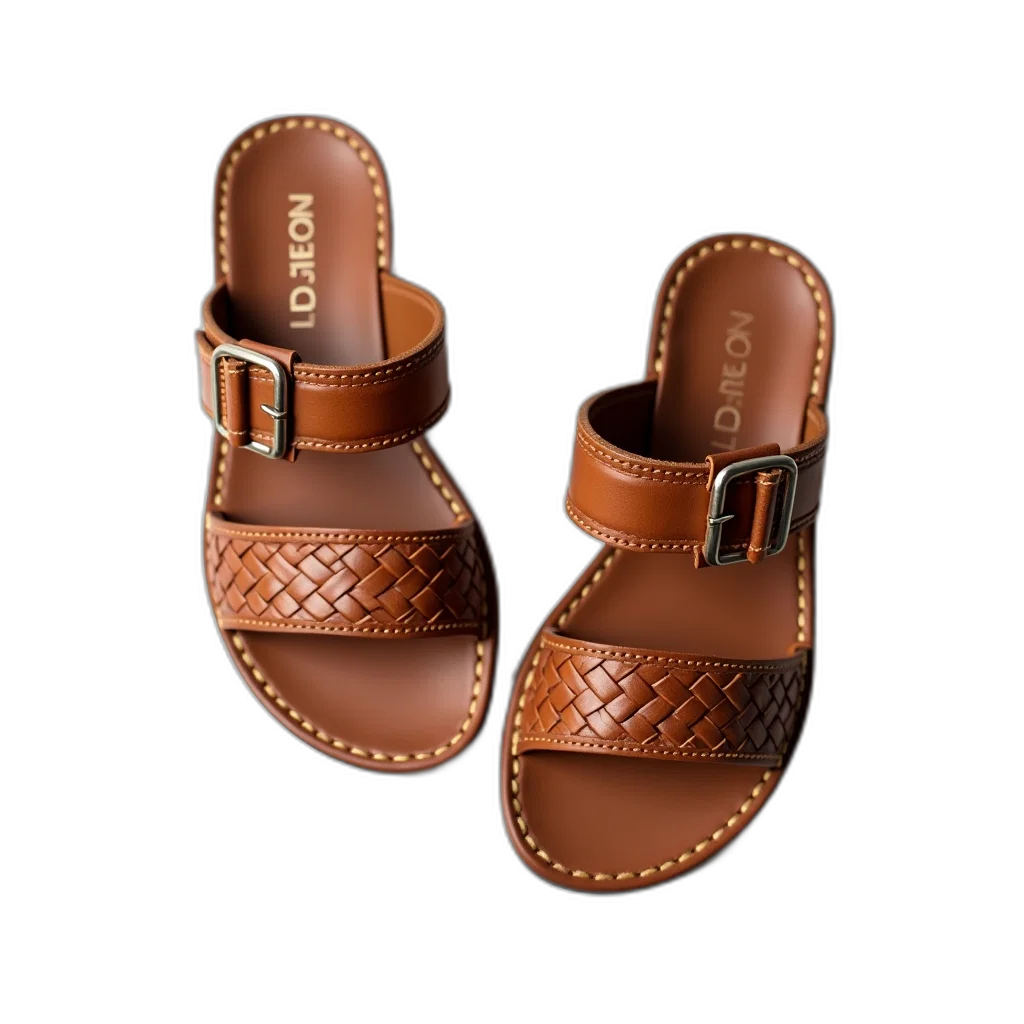 shoes, pair, brown, leather transparent PNG cut-out