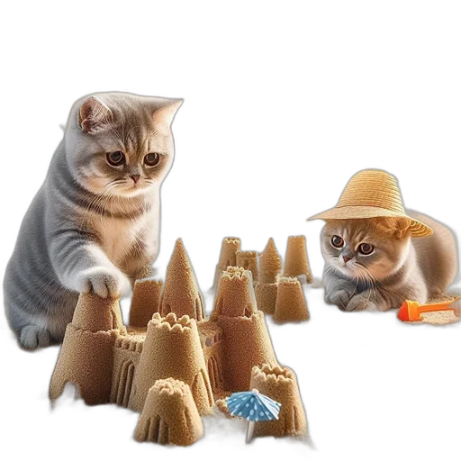 hat, food, animal, photorealistic transparent PNG cut-out