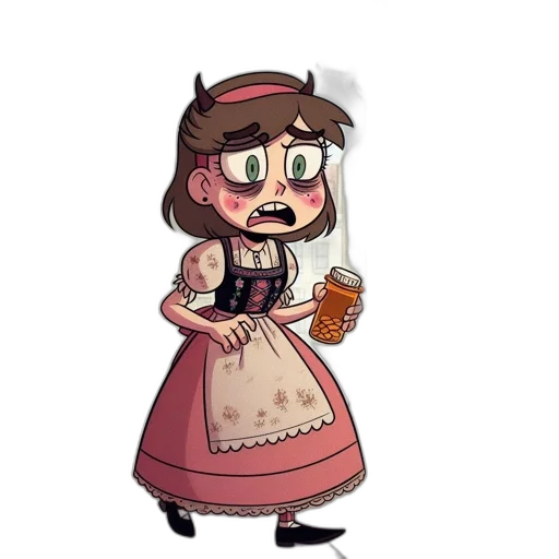 dress, creature, bottle, face transparent PNG cut-out