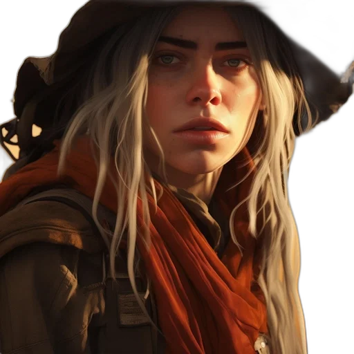 face, hat, staff, jacket transparent PNG cut-out