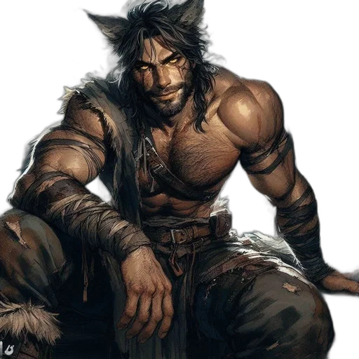 fantasy art, concept art, comic book art, photorealistic transparent PNG cut-out