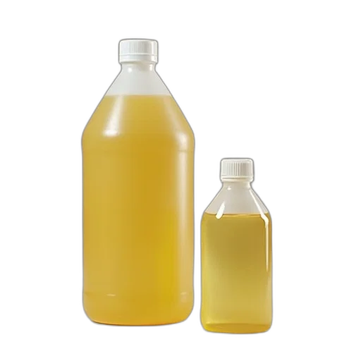 bottle, food, 3d render, golden transparent PNG cut-out