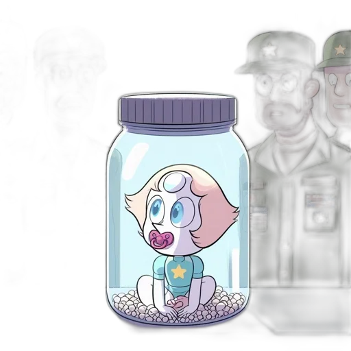 bottle, concept art, cartoon, vaporwave transparent PNG cut-out