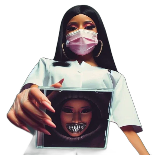 mask, concept art, image, portrays transparent PNG cut-out