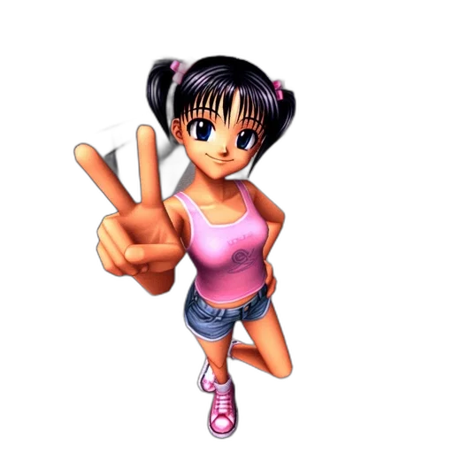 3d render, pixel art, cartoon, anime transparent PNG cut-out