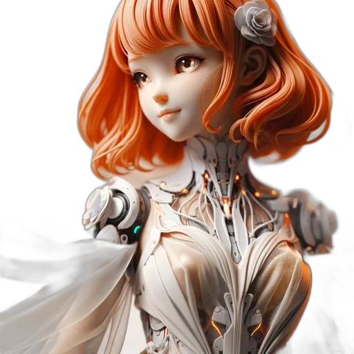 robot, dress, fantasy art, concept art transparent PNG cut-out