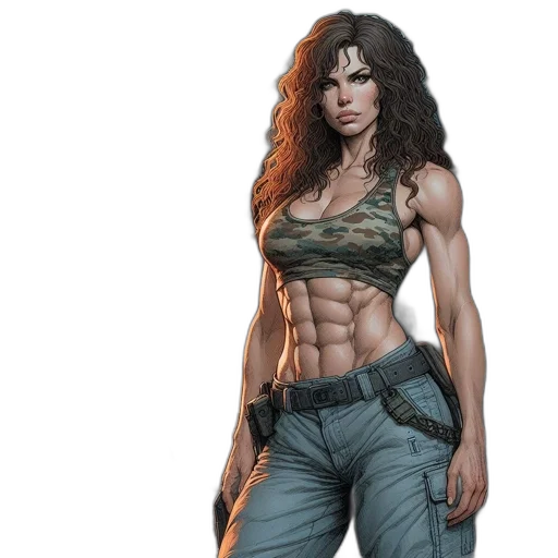 comic book art, concept art, fantasy art, photorealistic transparent PNG cut-out