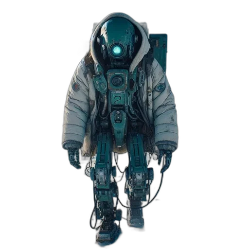 jacket, robot, creature, mask transparent PNG cut-out