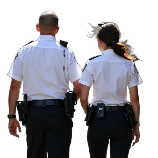 staff, two, police, officers transparent PNG cut-out