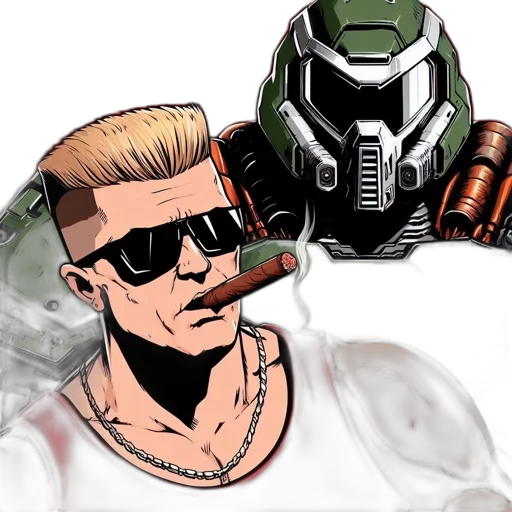 comic book art, concept art, cyberpunk, cartoon transparent PNG cut-out
