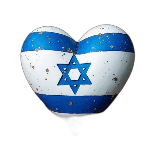 heart, israeli, flag, icon transparent PNG cut-out